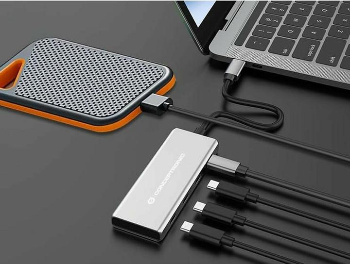 Productafbeelding Conceptronic 4 Port USB-Hub (USB-C, 4 ports)