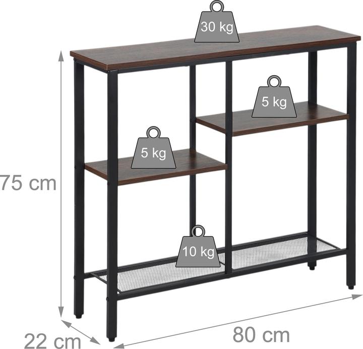 Produktbild Relaxdays Konsolentisch (80 x 22 x 75 cm)