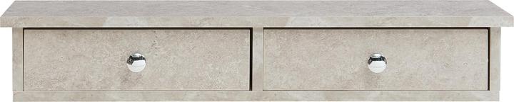 Actual product image En.Casa Wandregal Geeste 60x15x10 cm mit 2 Schubladen Betonoptik, hell (60 x 15 x 10 cm)