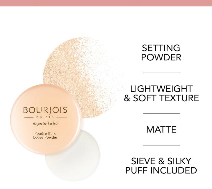 Actual product image Bourjois loose powder (01 peach)