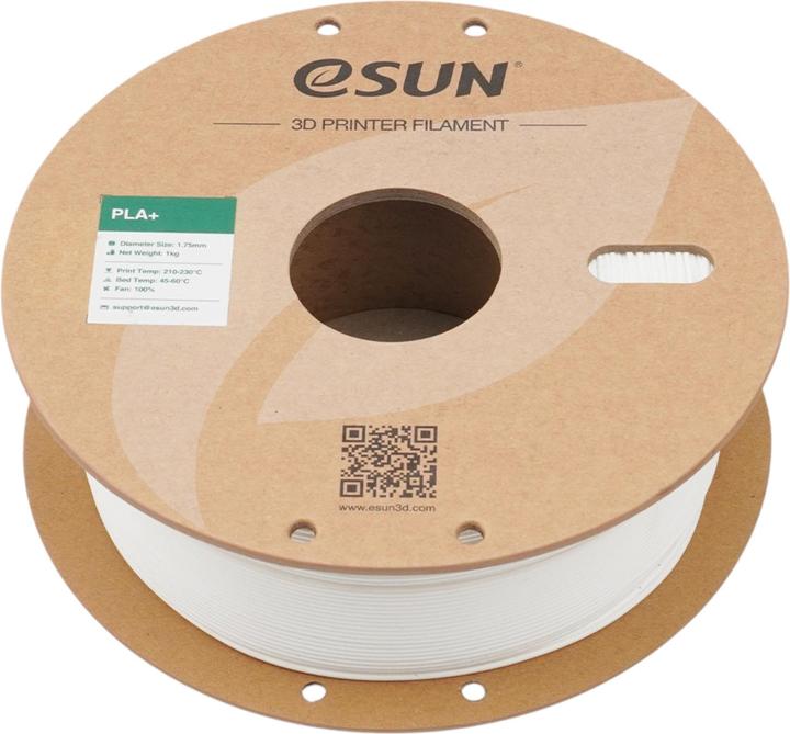Produktbild eSUN PLA+ Milky Weiss Filament 1.75mm 1Kg (PLA+, 1.75 mm, 1000 g, Weiss)