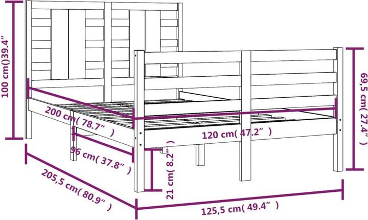 Produktbild vidaXL Damari (120 x 200 cm)