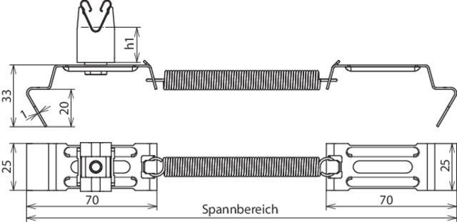 Productafbeelding Dehn Soehne Dakgeleiderhouder SPANNgrip Niro 206 239