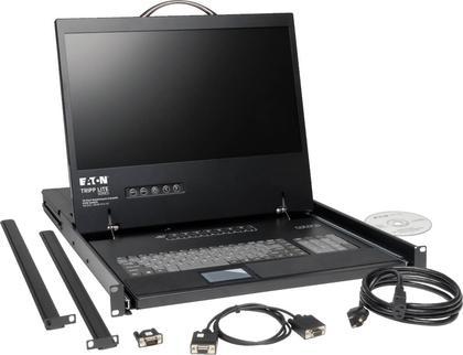 Actual product image Eaton TIPPLITE NetController 8-Port 1U Rack-Mount Console KVM Switch with 48.26cm 19inch LCD