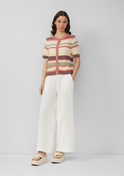 Produktbild s.Oliver Strickjacke Kurzarm-Cardigan in Häkeloptik (M)