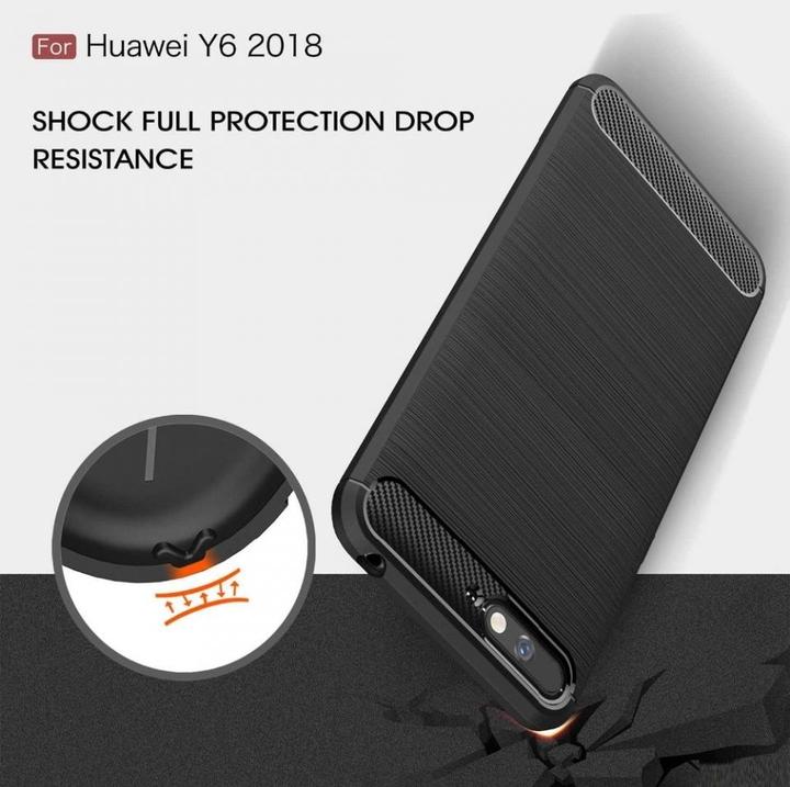 Immagine prodotto Screenguard Huawei Y6 2018 Cover Carbon Brushed Soft TPU (Huawei Y6 (2018))
