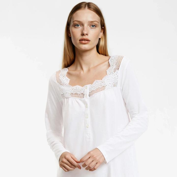 Immagine prodotto Anne Weyburn Camicia da notte in cotone e pizzo (48)
