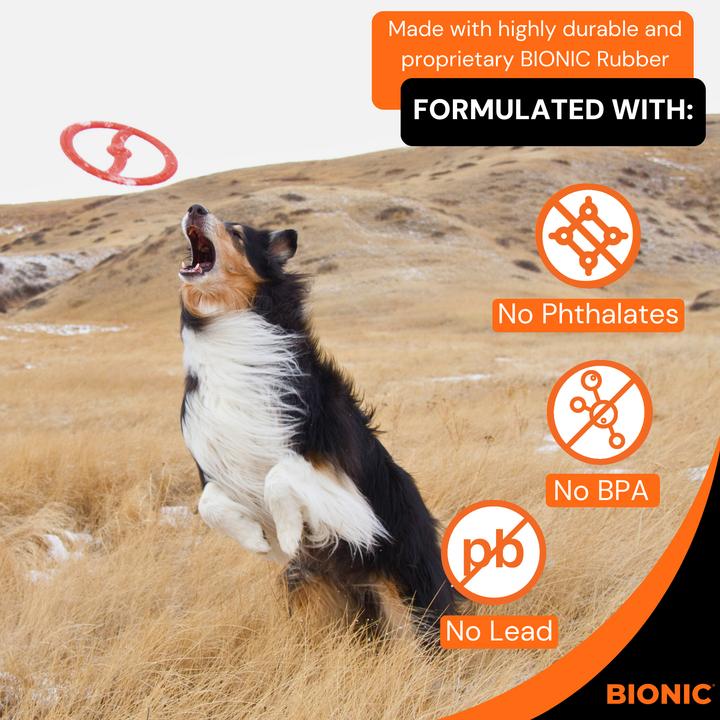 Immagine prodotto Bionic - Toss-N-Tug Ring - Orange - 22.7 cm (Gioco da masticare per cani)