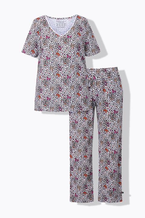 Produktbild TruYou Pyjama, Leomuster, V-Ausschnitt, Halbarm (46, 48)