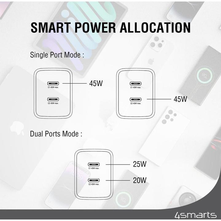 Produktbild 4smarts PDPlug Dual (45 W, 2 Ports)