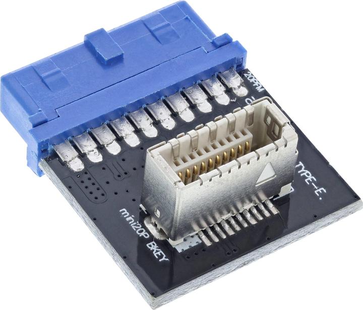 Produktbild InLine ® USB 3.0 zu USB 3.1 Frontpanel Key-B Adapter intern