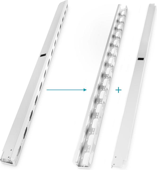 Actual product image Digitus Cable management panel for network cabinets 42U gray RAL7035 Set of 2 pieces 1893x94x94mm