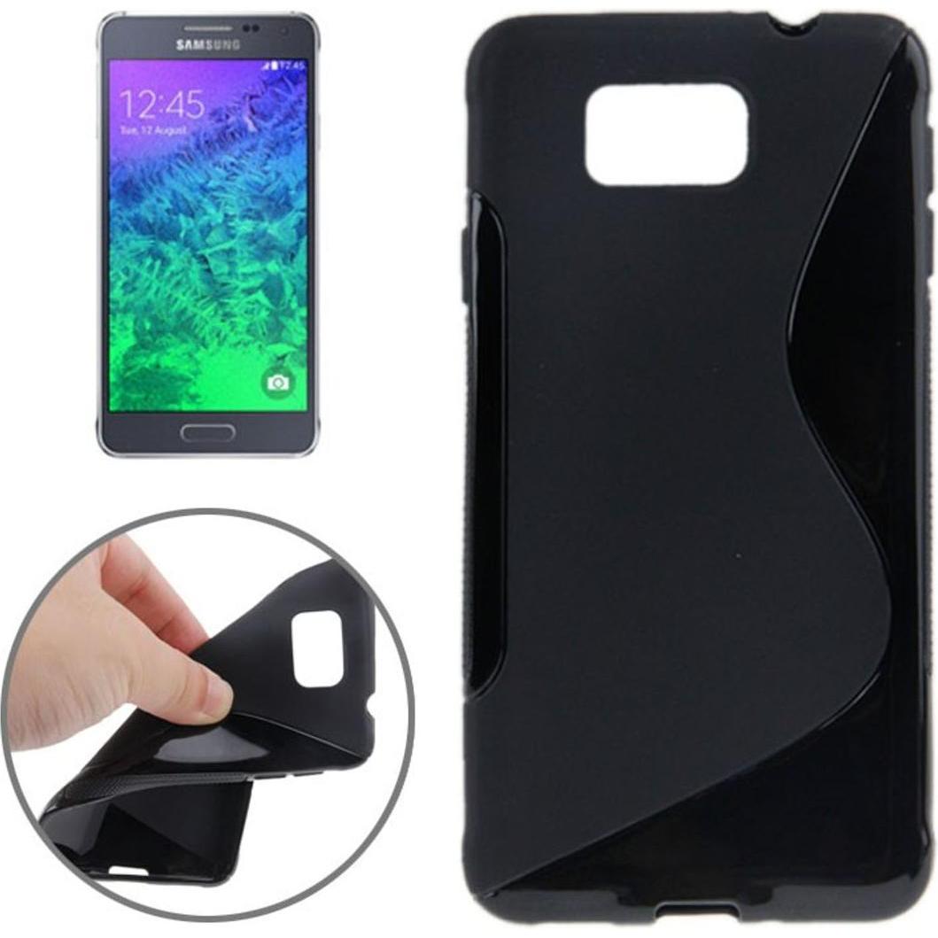 König Design Handyhülle TPU Schutzhülle für Samsung Galaxy Alpha G850F Schwarz (Samsung Galaxy Alpha), Smartphone Hülle,...