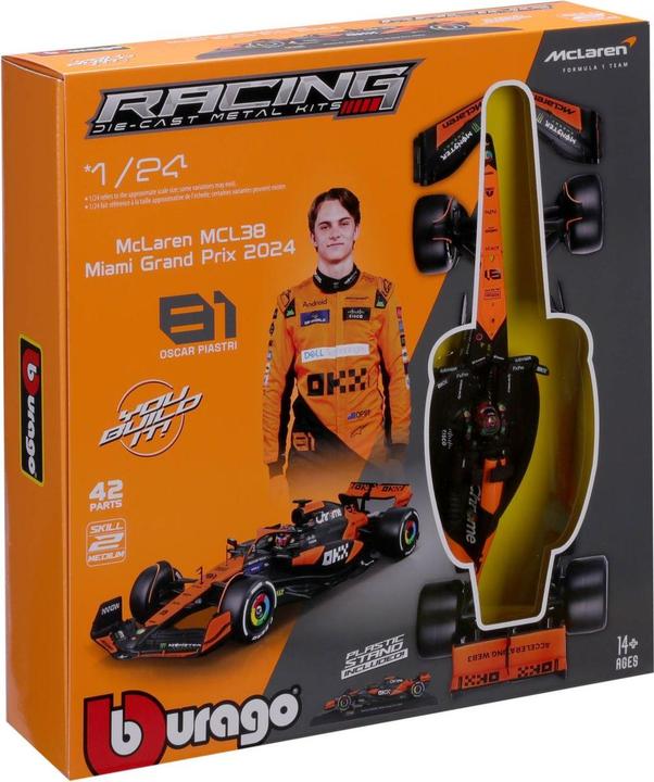 Image du produit Bburago McLaren F1 MCL38 1/24 Kit Piastri 2024