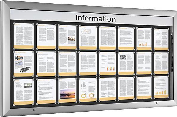 Produktbild kaiserkraft Schaukasten für Innen- und Aussenbereich (Magnettafel, 200 x 102.5 cm)