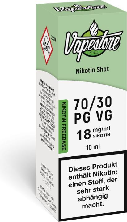 Immagine prodotto Vapestore Freebase Nikotin Shot 70PG/30VG