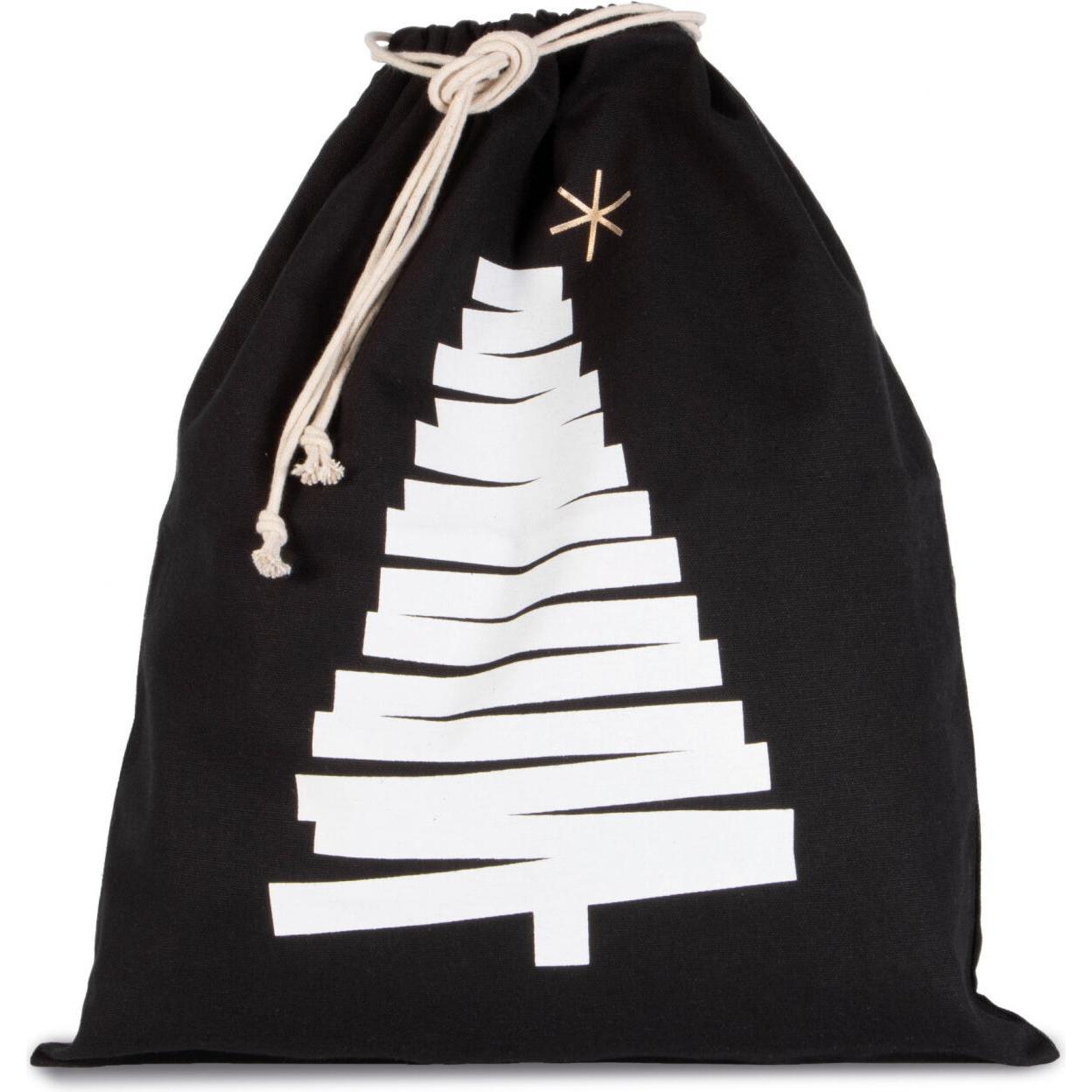 Thumbnail - Kimood, Tasche, Accessoire-Tasche Tannenbaum-Motiv Baumwolle, Schwarz