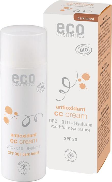 Produktbild Eco Cosmetics CC Creme getönt dunkel LSF 30, 100 ml (Sonnencreme, SPF 30, 50 ml)