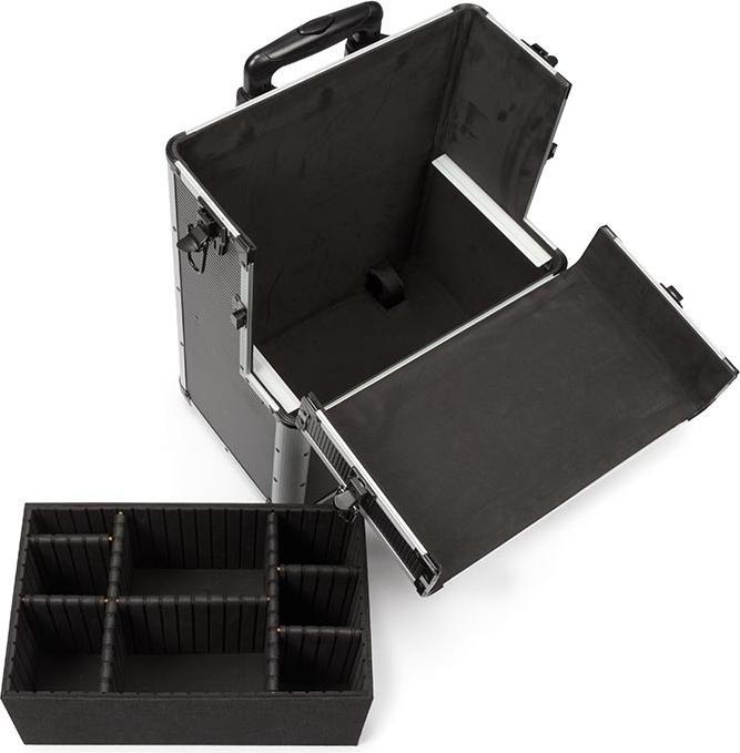 Actual product image Velleman ALUMINIUM TROLLEY CASE - 370 x 225 x 670 mm - BLACK (66.90 l)