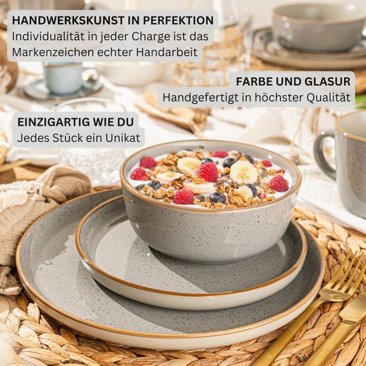 Produktbild Sänger Geschirr Tafelservice Rio Perlgrau (12 Stück)