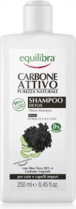 Actual product image Equilibra Carbo Detox Shampoo Cleansing Shampoo From Activated Carbon Aloe Vera 250ml (250 ml, Liquid shampoo)