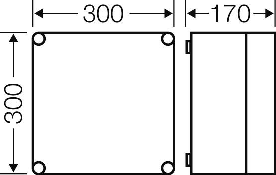 Image du produit Hensel Boîtier vide 275x275x46mm Mi 020 (Boîtier)