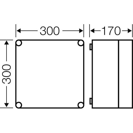 Thumbnail - Hensel Leergehäuse 275x275x46mm Mi 020 (Gehäuse), Elektronikzubehör + Gehäuse, Grau