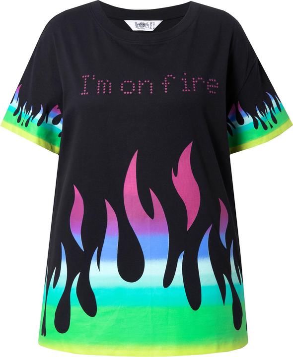 Produktbild Angel of Style T-Shirt, Boxy Fit, Schriftzug "I'm on Fire" (48)