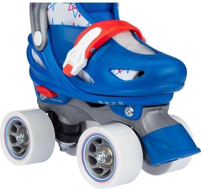 Produktbild Nijdam Rolschaatsen Verstelbaar - Geo Metricker - Blauw/Rood/Wit/Zilvergrijs - 33-36 (33, 34, 35, 36)