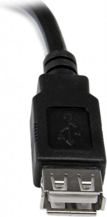 Produktbild StarTech USB 2.0 Verlängerung 15cm - USB-A Verlängerungskabel Stecker auf Buchse - Schwarz (0.15 m, USB 2.0)