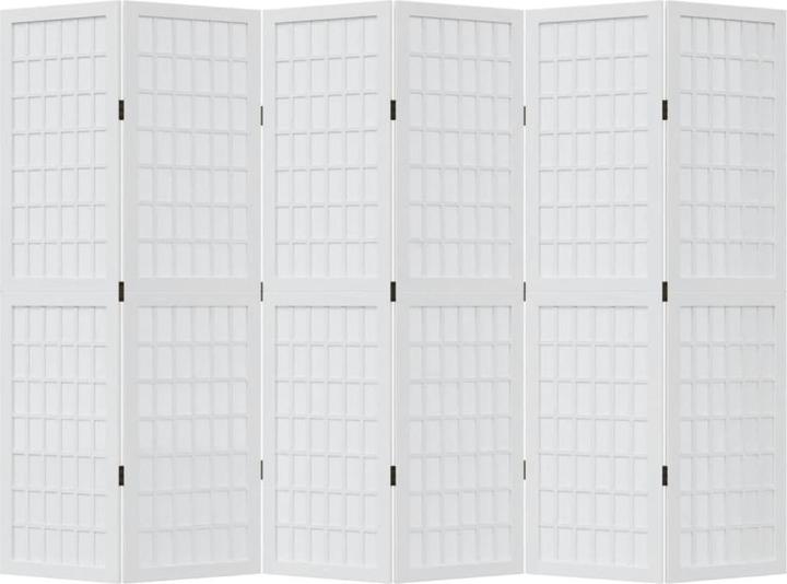 Image du produit vidaXL Séparation de pièce Paravent Paroi espagnole 4 pcs. blanc bois massif