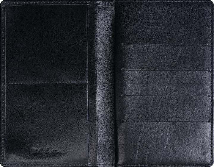 Actual product image Folding calendar 746 8,7x15,3cm 1 month/2 pages leather black 2025 (German)