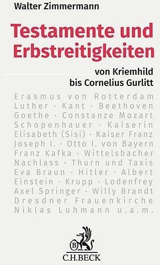 Produktbild BECK Testamente und Erbstreitigkeiten (Deutsch, Walter Zimmermann, 2018)