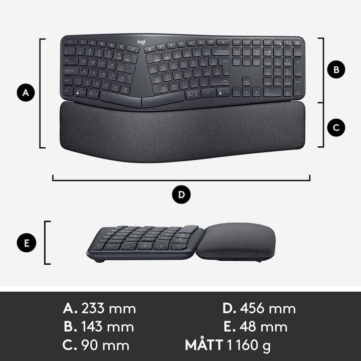 Produktbild Logitech Ergo K860 Split (Eng. Int., Kabellos)
