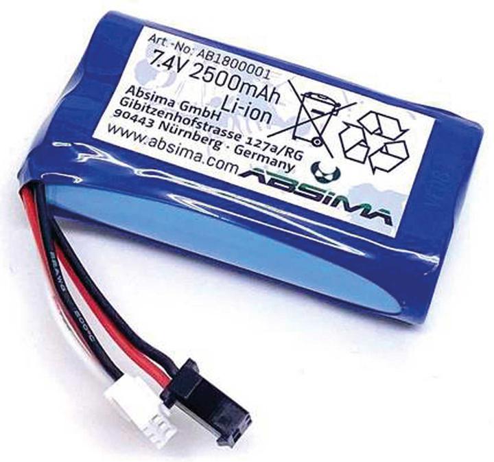 Image du produit Absima Li-Ion Battery Pack (7.4 2500mAh) (7.40 V, 2500 mAh)