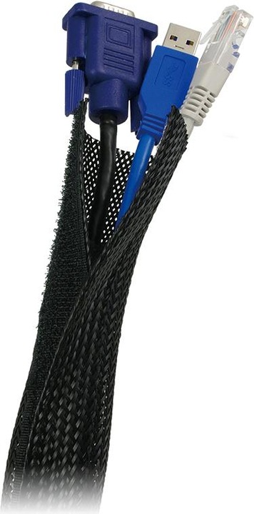 Actual product image LogiLink Cable bundle fabric conduit, black (180 cm)