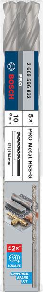 Produktbild Bosch Professional Zubehör PRO Metal HSS-G Spiralbohrer, 10 x 121 x 184 mm (10 mm)