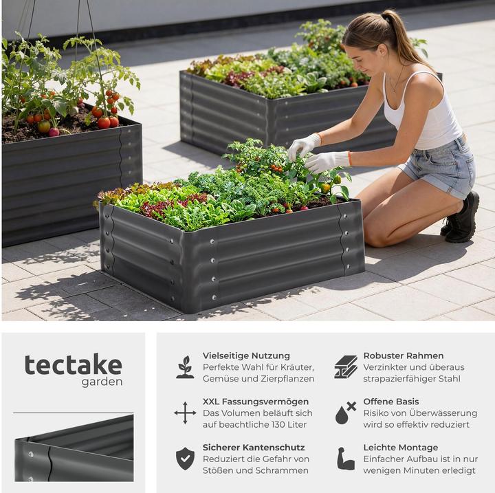 Actual product image tectake Salvia raised bed, galvanized, various sizes