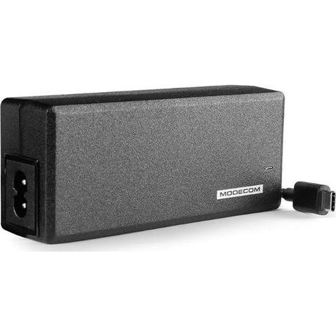 Modecom Laptop-Netzteil für Mobilgeräte MC-87C ROYAL mit USB TYPE-C-Ende (87 W), Notebook Netzteil, Schwarz