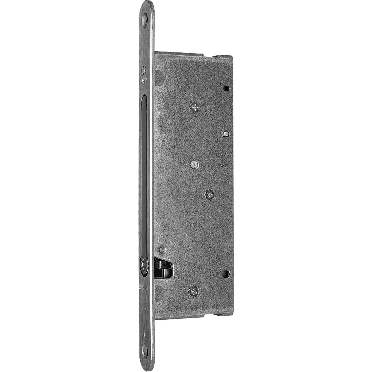 BMH, Türschloss + Schliesszylinder, Falztreibriegel 1155 gesichert, DM 30, Stulp 235 x 20 mm, Edelstahl