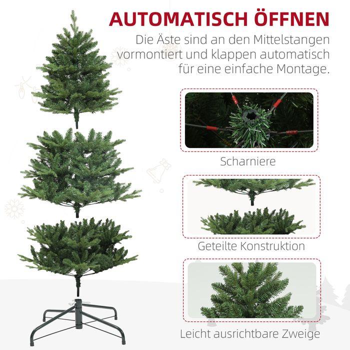 Produktbild Swisshandel24 Künstlicher Weihnachtsbaum, 180 cm Christbaum mit Schnellaufbau Klappsystem (180 cm)