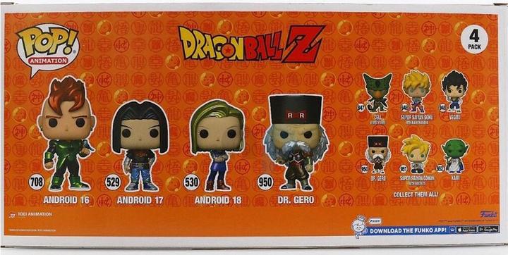 Actual product image Funko POP! Dragon Ball Z Android 16/17/18 / Dr. Gero 4PK