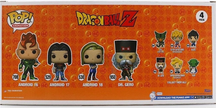 Immagine prodotto Funko POP! Dragon Ball Z Android 16/17/18 / Dr. Gero 4PK