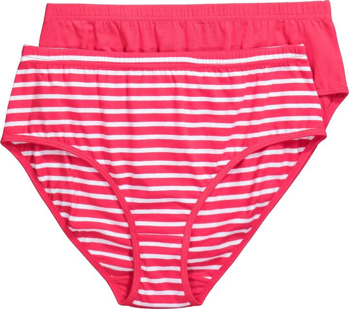 Produktbild Ulla Popken Midislips, 2er-Pack, Ringel/einfarbig (62, 2er Pack)