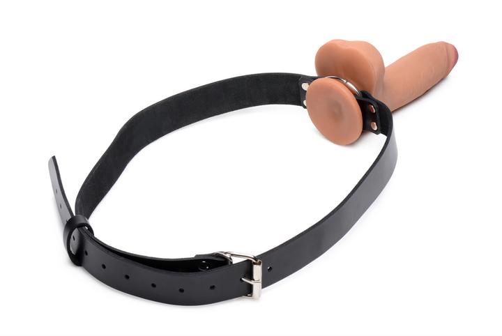XR Brands Leather Strap Dildo Holder