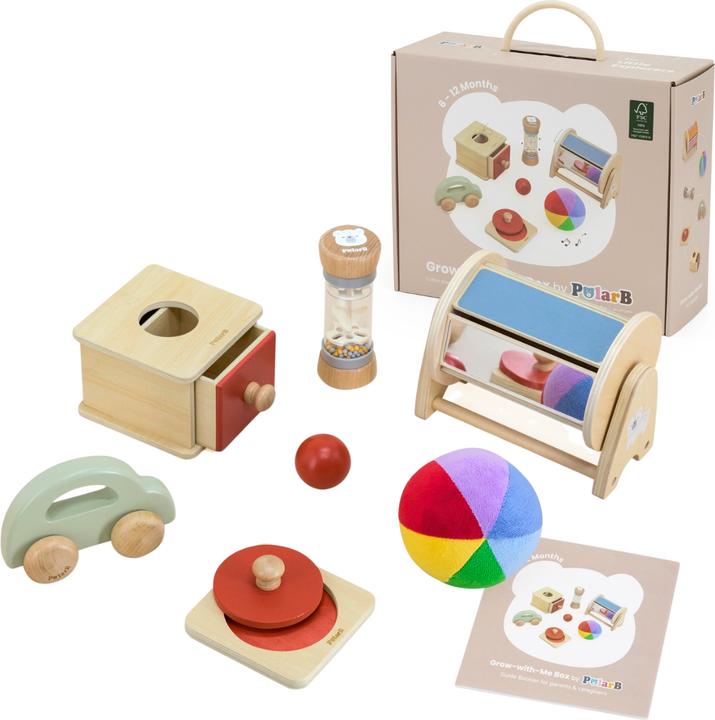 PolarB Baby Box – Entwicklungsspielzeug-Set für Babys und Kleinkinder (0–18 Monate)