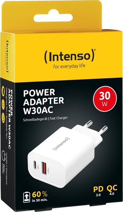 Produktbild Intenso 1x USB-A auf 1x USB-C Adapter weiss (30 W)