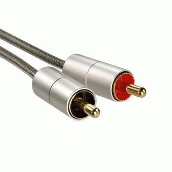 Actual product image Hama Connecting cable AluLine Klinkens (2 m, AUX cable, Cinch Cables)