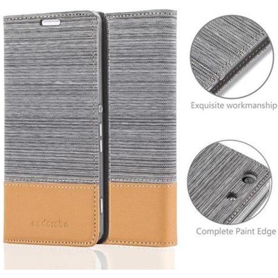 Thumbnail - Cadorabo Jeans Optik (Sony Xperia M5), Smartphone Hülle, Grau, Braun