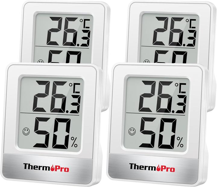 ThermoPro 4er-Set Raumthermometer TP49W-4